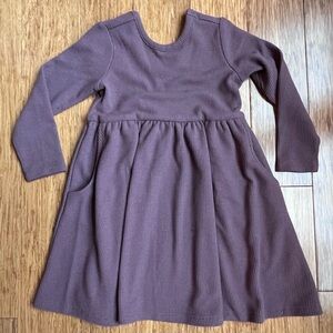 Ruffle Butts Size 3T Plum Waffle Knit Bow back pocket Dress